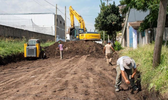 Progresó el plan de obras viales en el barrio El Rocío